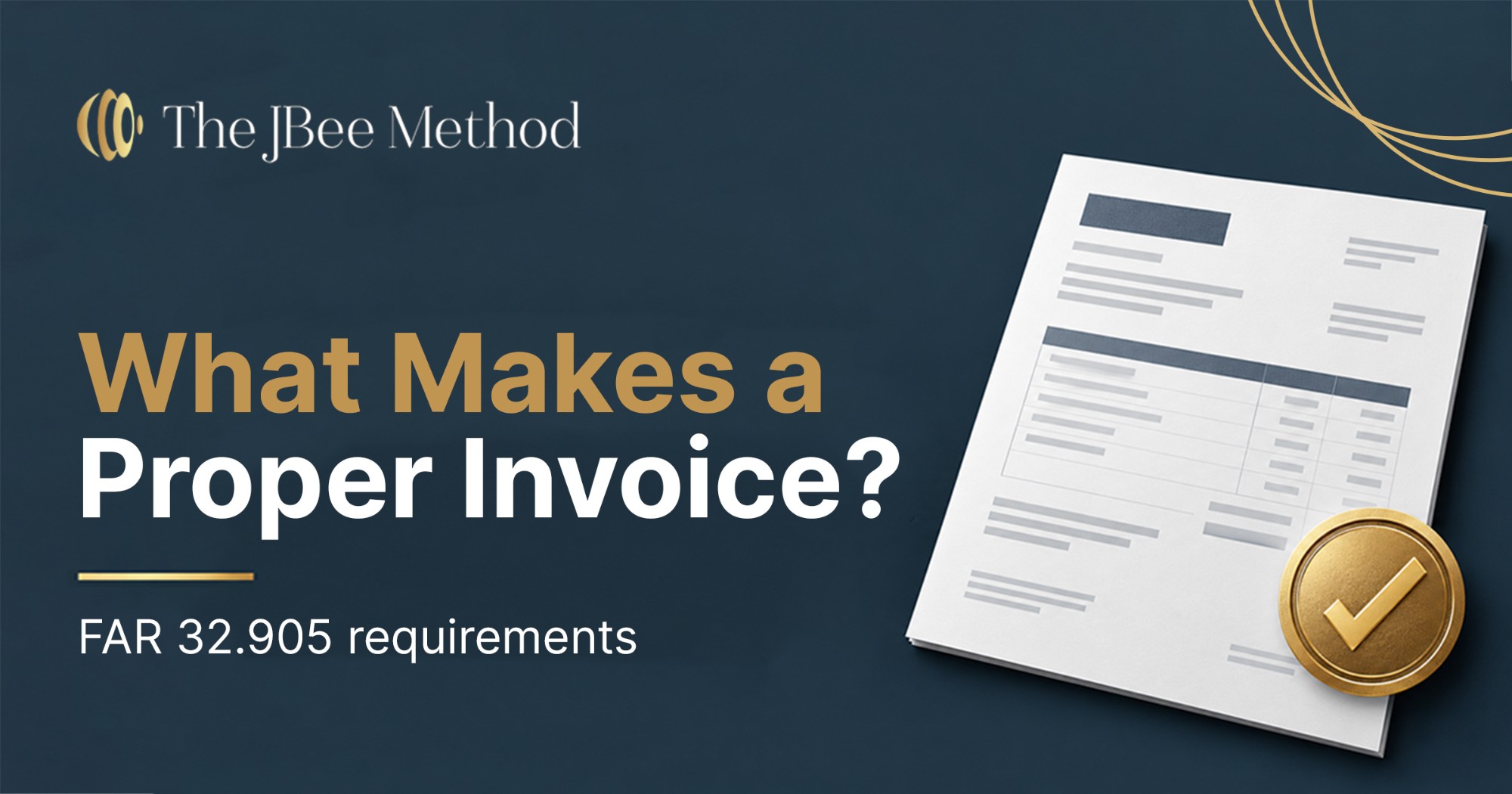 Proper invoice requirements under FAR 32.905 for government contractors